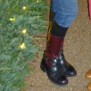 Antonio Melani two toned leather riding boots 👢